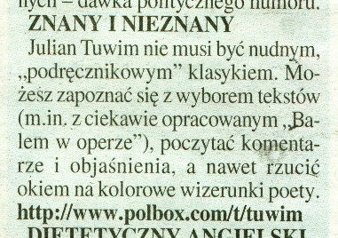Tuwim w Gazecie Wyborczej